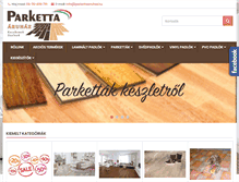 Tablet Screenshot of parkettaaruhaz.hu